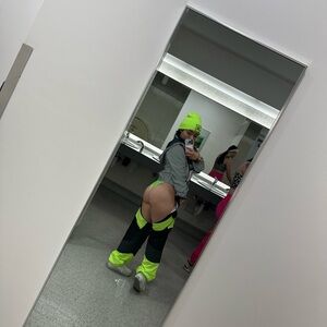Neon Green and Black Chaps